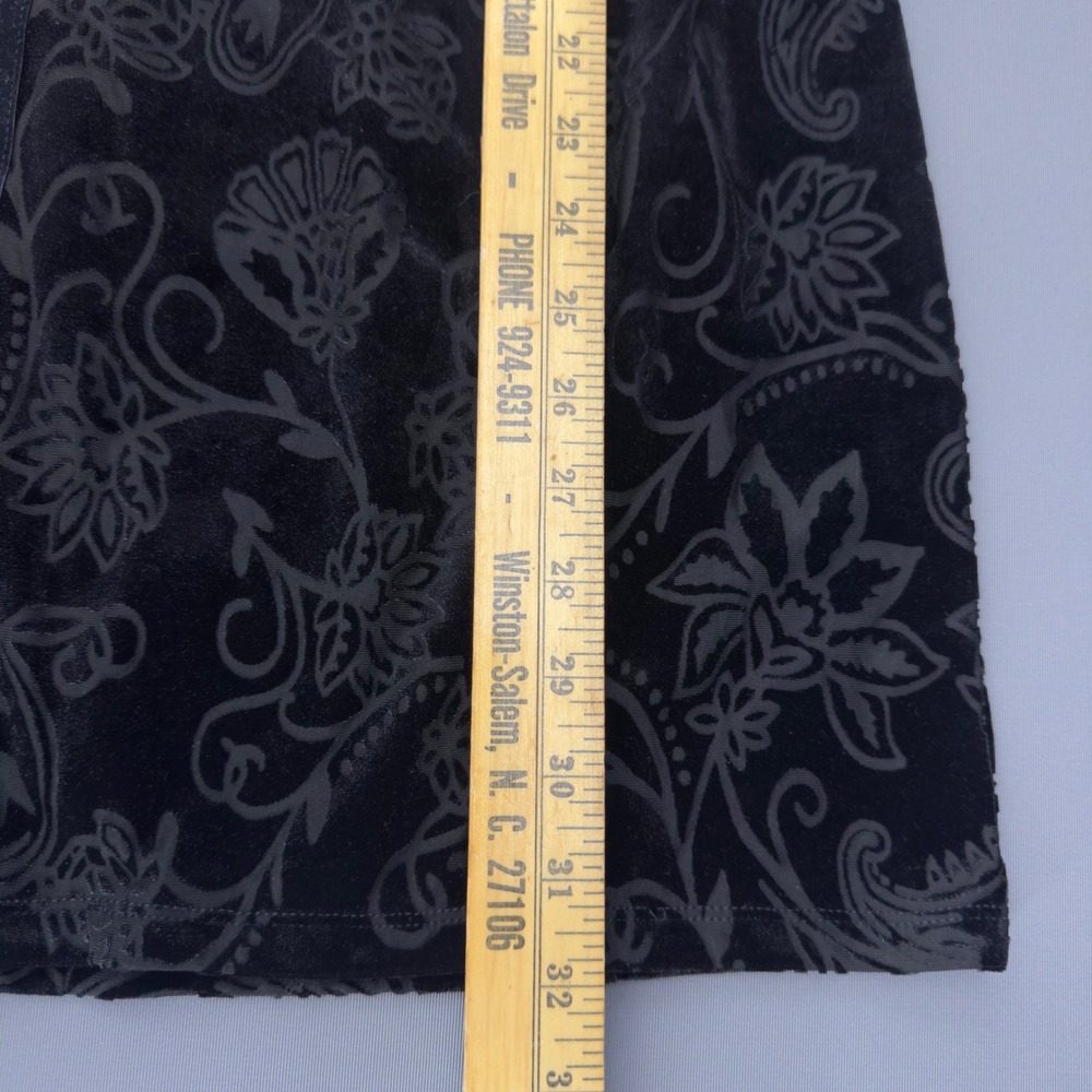 Free People Intimately Black Velvet Burnout Floral Sheath Dress Size S - NWT $88 - Picture 13 of 15